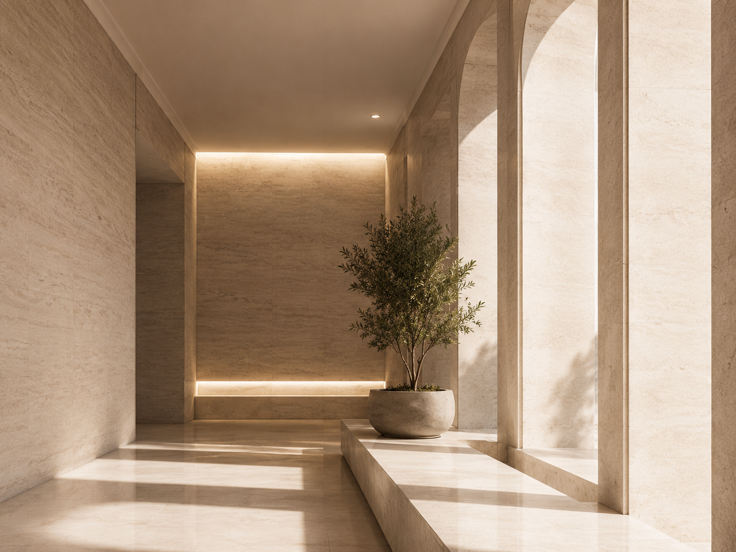Minimal private residential lounge