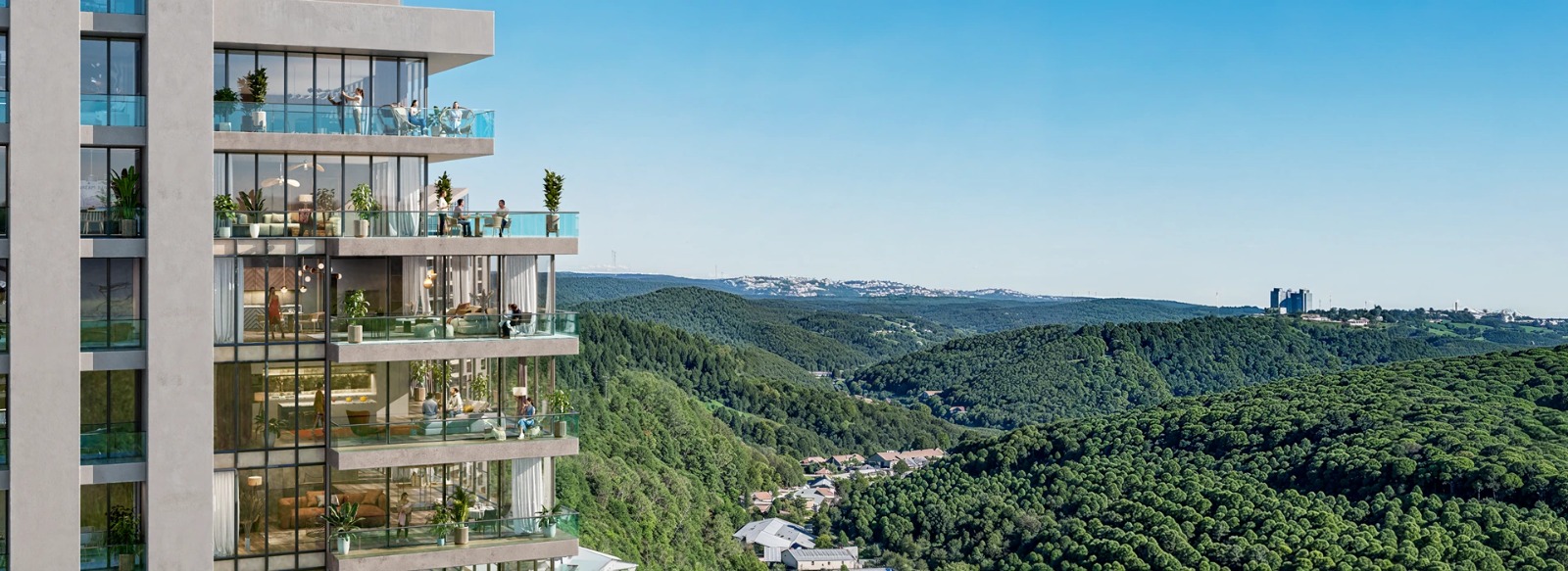 Architecture shaped by city and forest