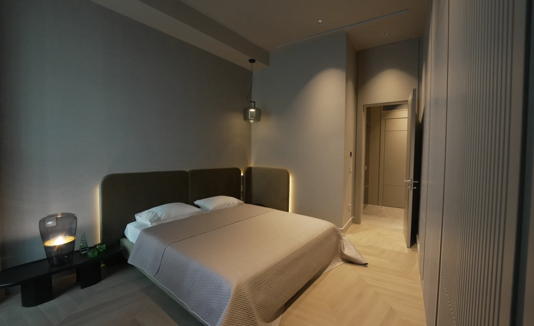 Bedroom interior in the 1+1 show residence