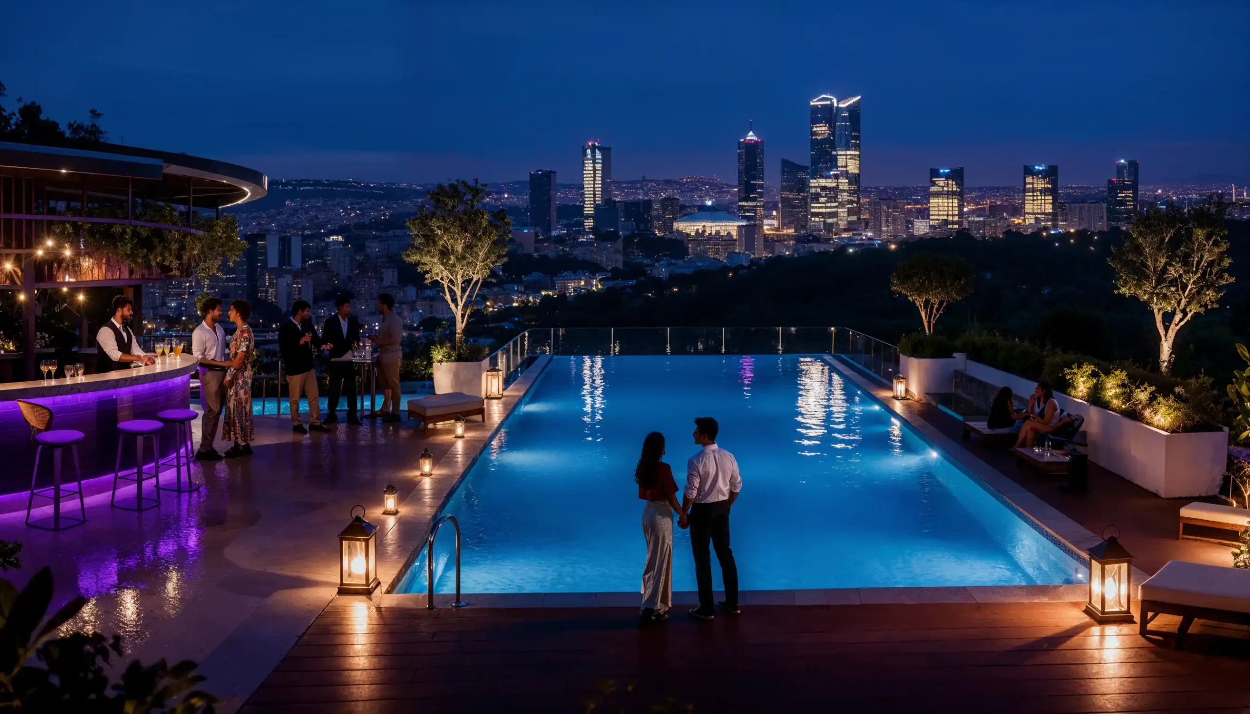 RAMS Park House Maslak — Sky Pool — City View