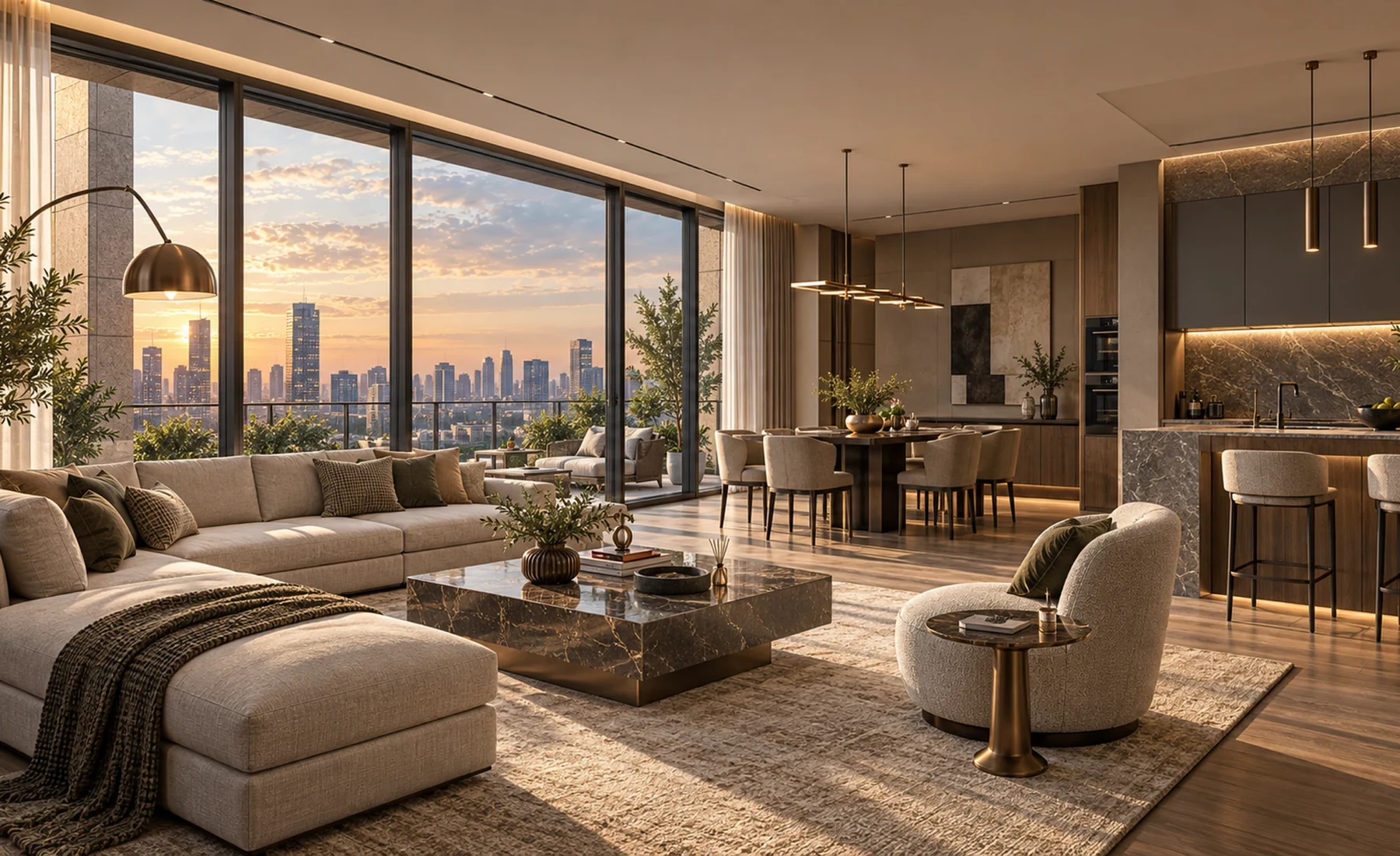 Representative residence interior concept inspired by Avrupa Residence Oryapark